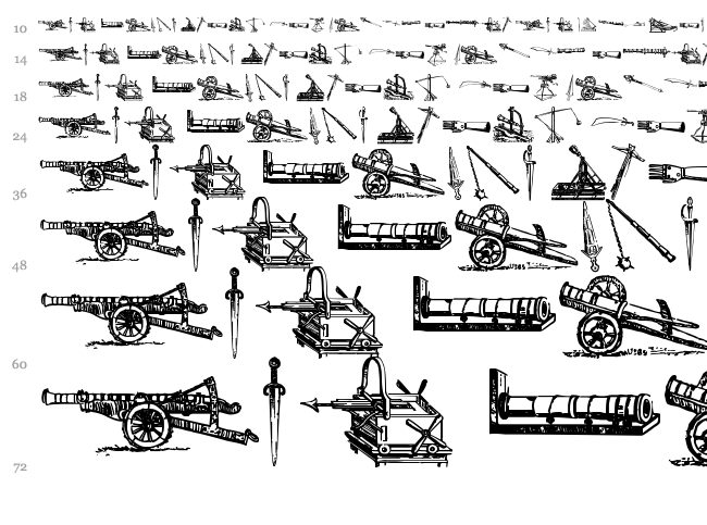 Ancient Weapons TFB font waterfall
